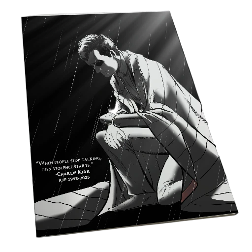 Charlie Kirk Tribute Exclusive BW Cardstock Comic