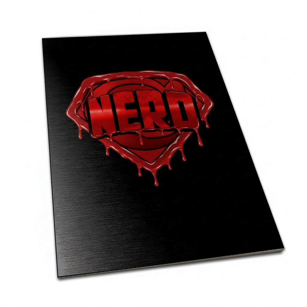 Red Blood Super Nerd Silver Metal Comic LTD 25
