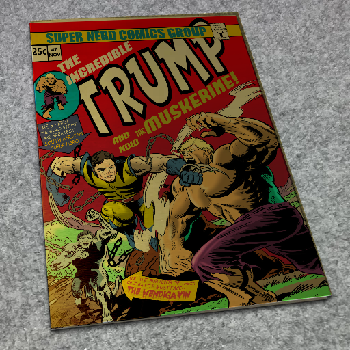 The Incredible Trump issue 181 GOLD Metal Original Homage Variant Cover