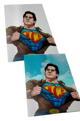 Combo Dean Cain Superman Homage WHITE and Original Silver Metal