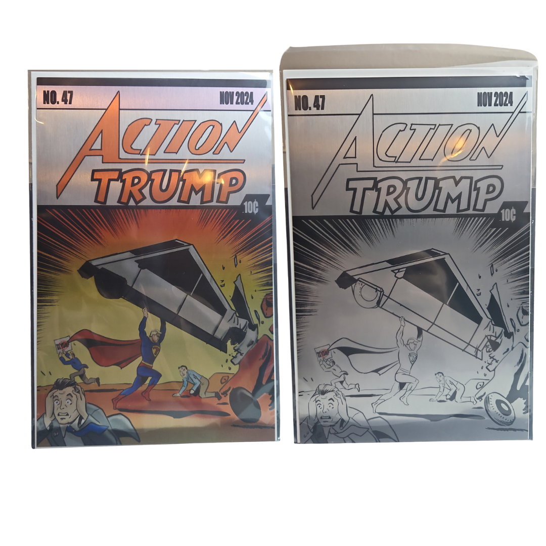 Action Trump combo set Silver Metal Comics