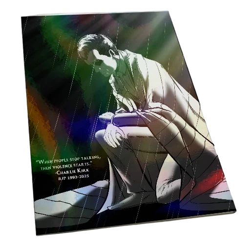 Charlie Kirk Tribute Exclusive Holofoil Rainbow BW Comic