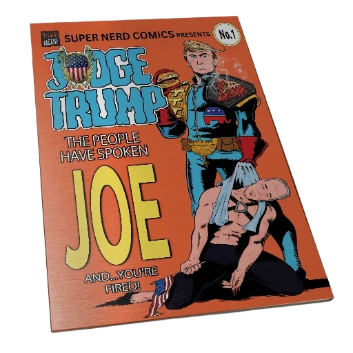 SILVER METAL Judge Dredd 1 Trump Homage ORIGINAL COMIC LTD 25 Kyle Willis cover art