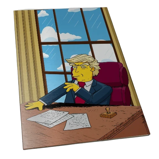 Simpsons Trump Virgin Silver Metal Comic
