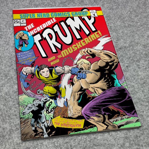 The Incredible Trump issue 181 WHITE Metal Original Homage Variant Cover