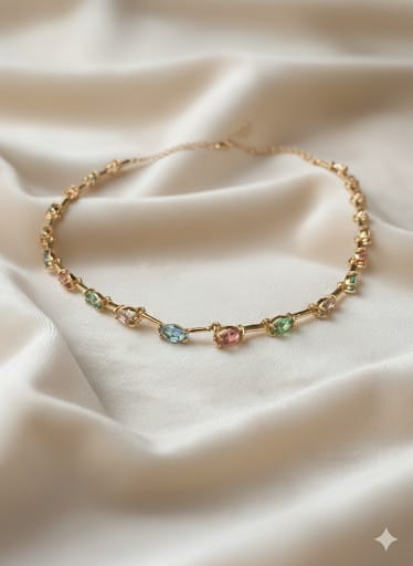 Elegant Multicolor Gemstone Necklace