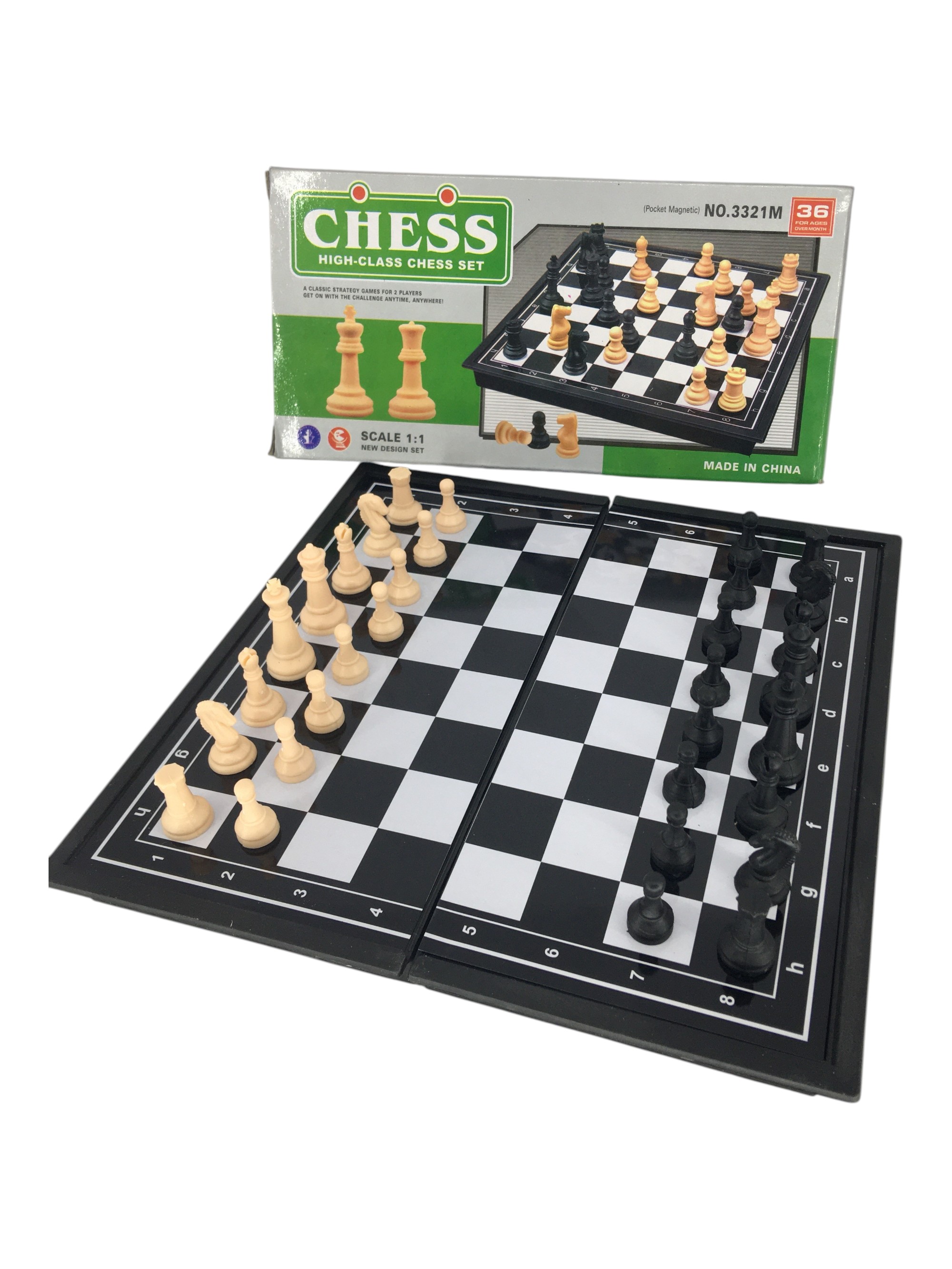 Juego de ajedrez clásico mediano 