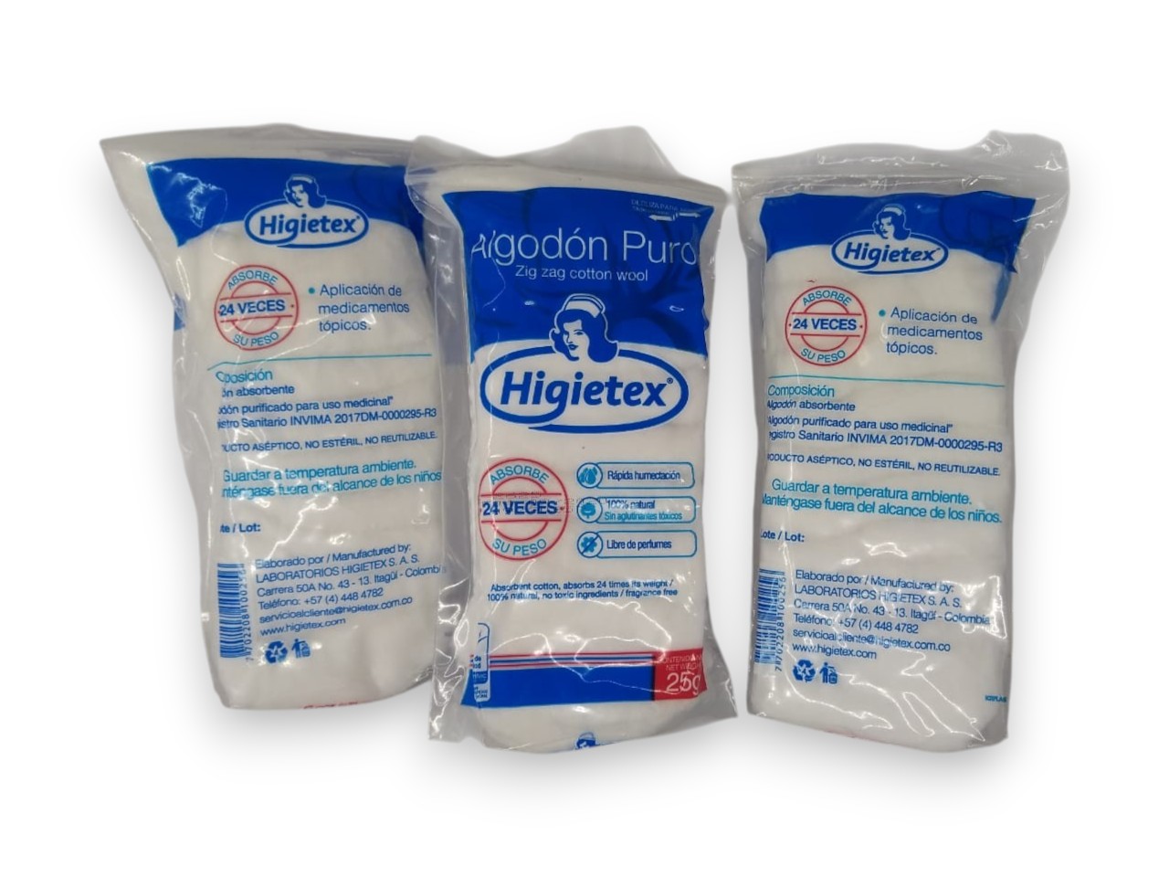 Algodón puro Higietex