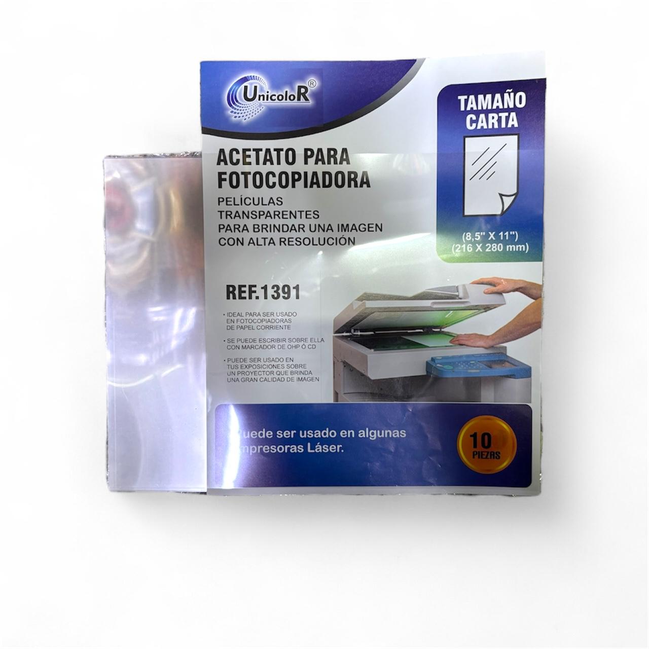 ACETATO PARA FOTOCOPIA X 10 HOJAS