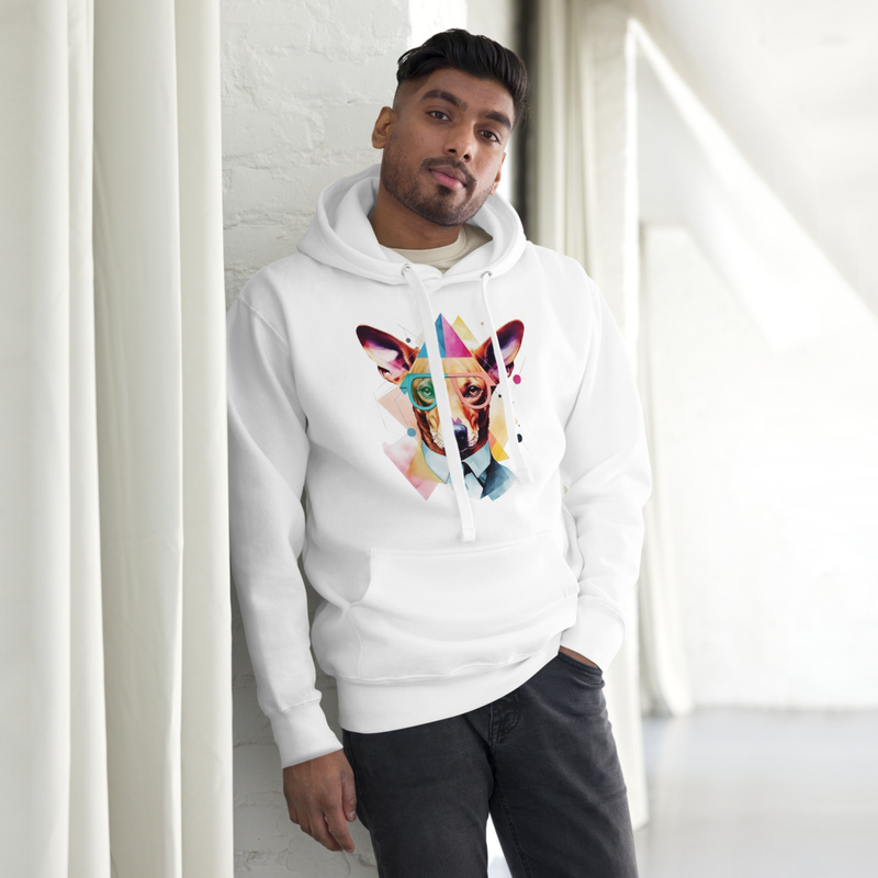 Geometric Dog Print Hoodie