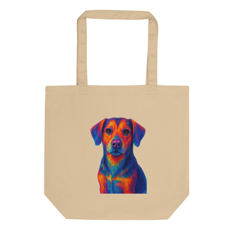 Colorful Dog Print Tote Bag