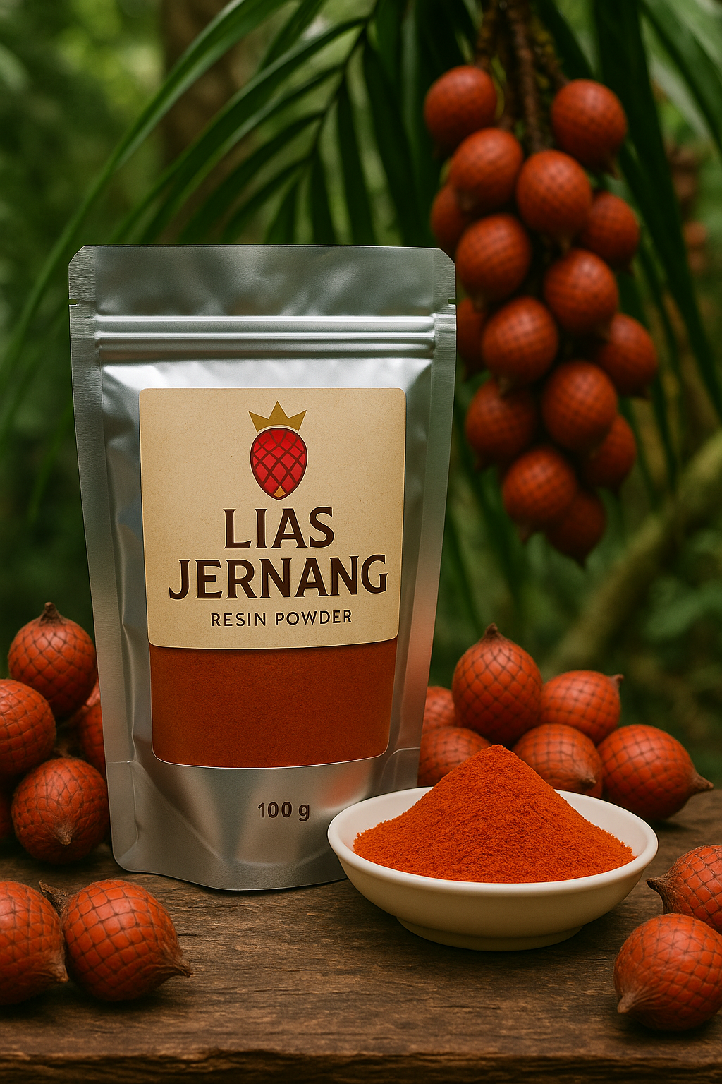 100gr - LJ Daemonorops draco resin powder (dragon's blood; xue jie 血竭; sanguis draconis)