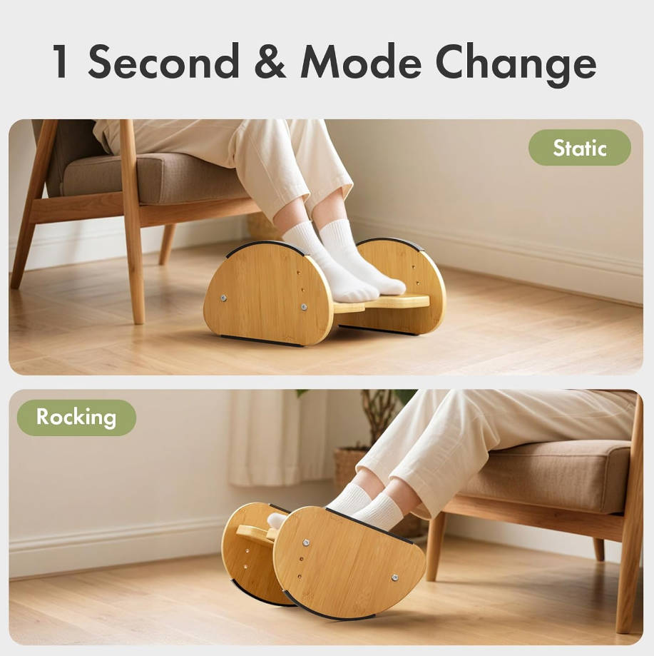 para debajo del escritorio en el trabajo, reposapiés reversible 2 en 1, reposapiés ajustable, reposapiés ergonómico para debajo del escritorio de juegos, reposapiés de apoyo