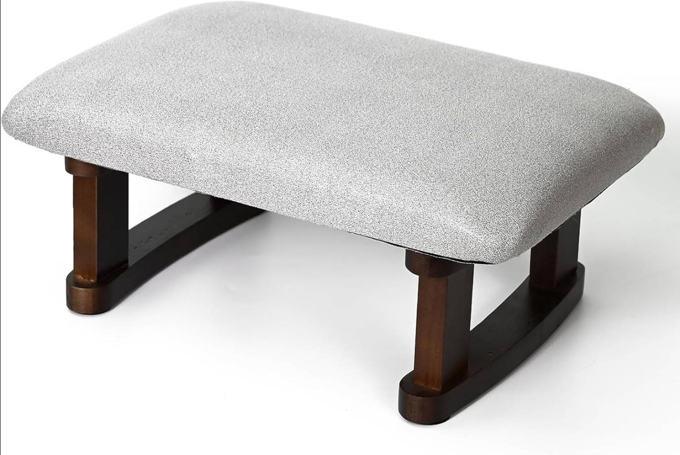 otomano acolchado de 16.1 pulgadas x 6.7 pulgadas con patas de madera, moderna sala de estar, dormitorio, trabajo, sala de uñas, reposapiés