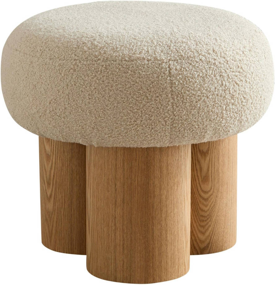 Taburete de pie de seta, otomana redonda de tela de peluche con patas antideslizantes, reposapiés pequeño para debajo del escritorio, sofá, cambio de zapatos en la entrada, sala de estar