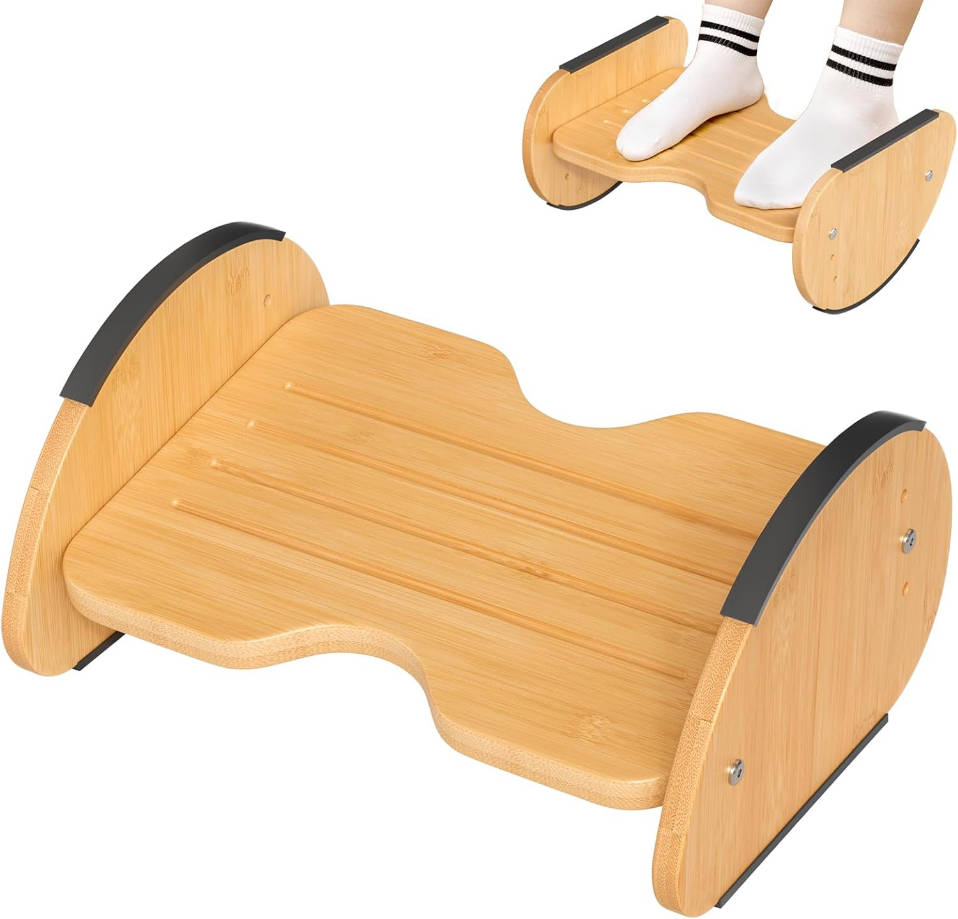 para debajo del escritorio en el trabajo, reposapiés reversible 2 en 1, reposapiés ajustable, reposapiés ergonómico para debajo del escritorio de juegos, reposapiés de apoyo
