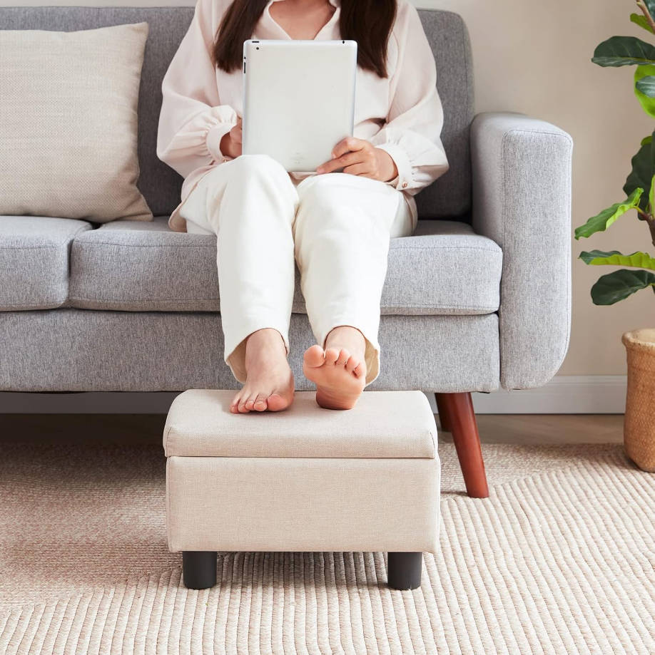 pequeño para pies debajo del escritorio, reposapiés otomano, taburetes de pies, taburetes pequeños para pies para sala de estar, reposapiés 15 pulgadas de ancho x 12 pulgadas de