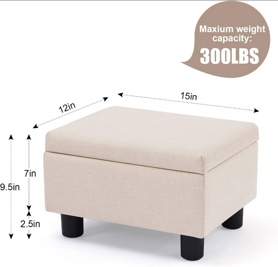 pequeño para pies debajo del escritorio, reposapiés otomano, taburetes de pies, taburetes pequeños para pies para sala de estar, reposapiés 15 pulgadas de ancho x 12 pulgadas de