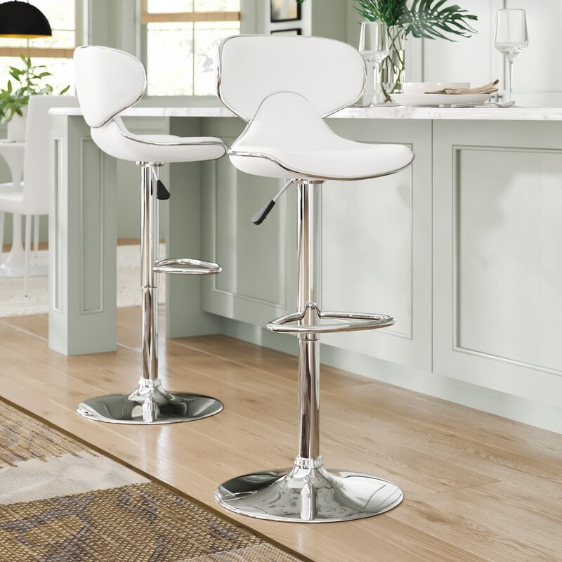 Swivel Leather Standing Stool Chairs Home Furniture Footrest Metal Bar Stool High Chair