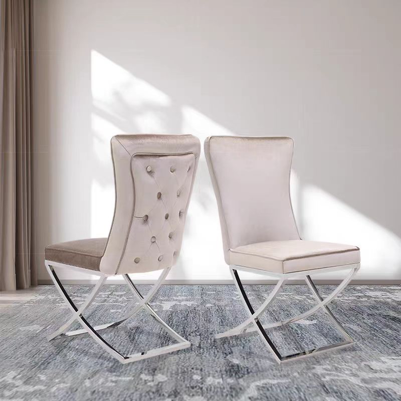Velvet Restaurant Dining Room Chairs Design Upholstered Soft Fabric Nordic Luxury Modern for Restaurant