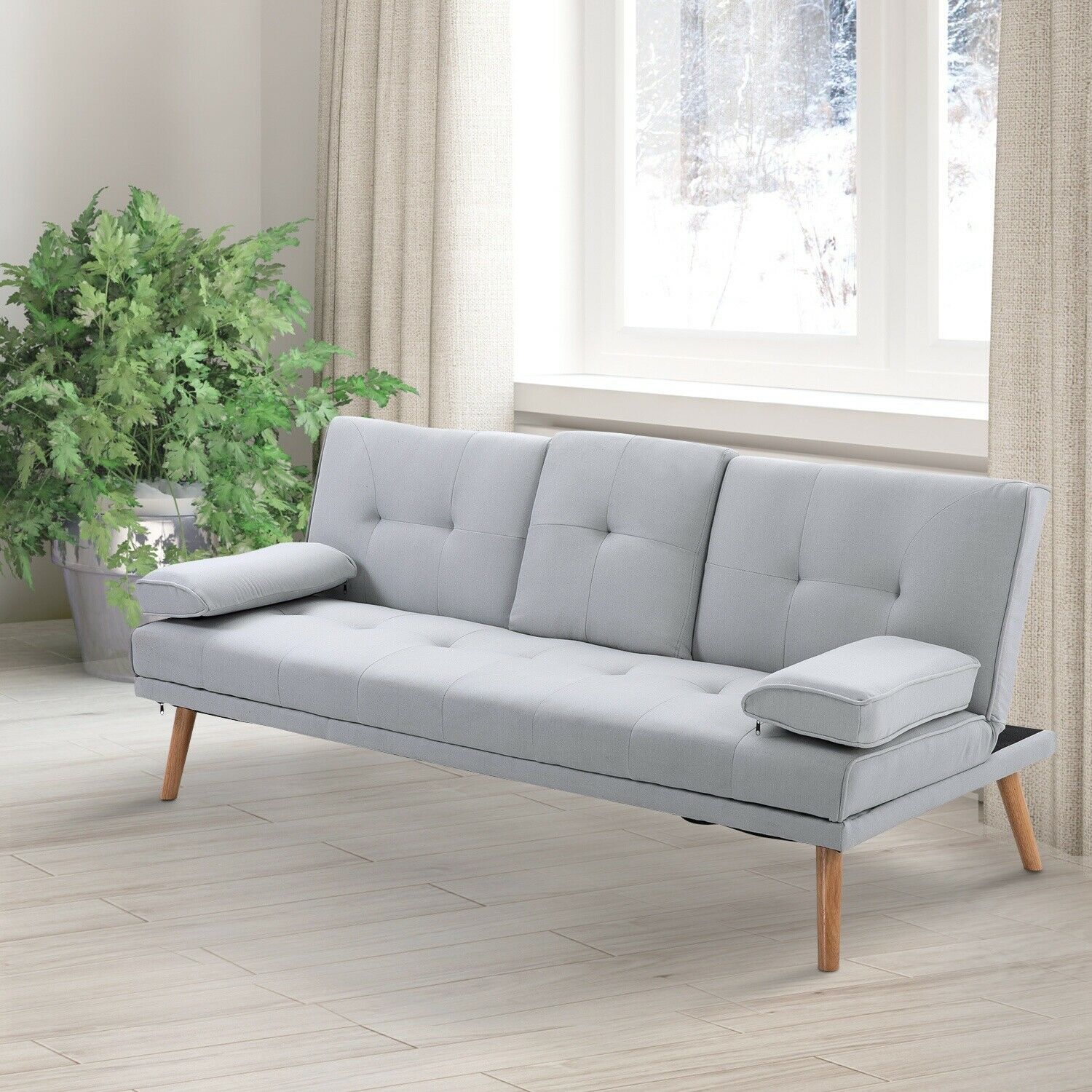 High Quality Comfortable Leather Sofa Bed for Livingroom