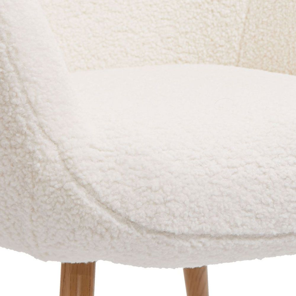 High Quality Modern High Back Teddy Fleece Fabric Accent Chair Armchair