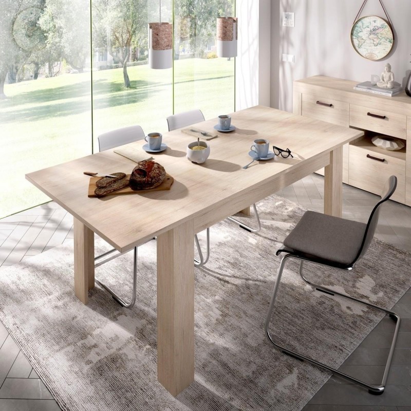 Modern Extendable Dining Table Melamine Board Dining Table Restaurant Rectangular Dining Table