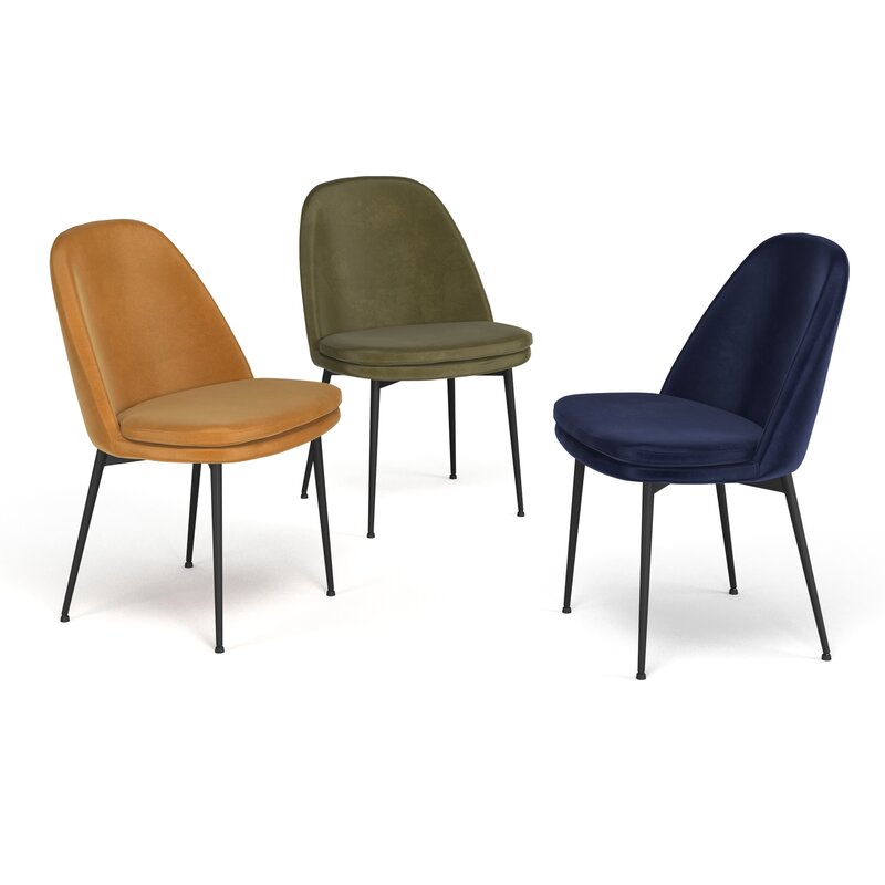 Moden Design Velvet Fabric Dining Chair Banquet Hotel Elegant Contemporary Dining Chairs
