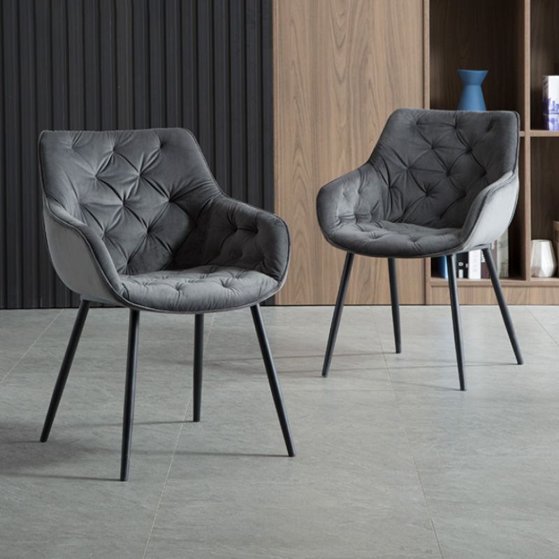  Modern Dining Room Chair Comfortable Hotel Home Restaurant Chair Velvet Dining Chairs With Metal Legs 5.0 (1 review)