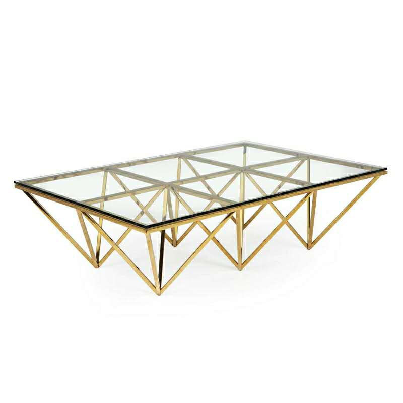Black Tempered Glass Top Coffee Table Use for Living Room