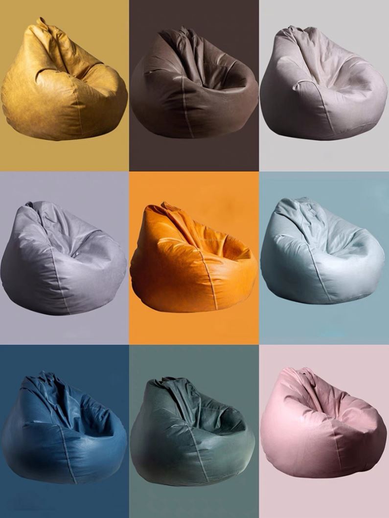 Colorful Custom Kids and Adults Lazy Sofa Round Foldable Single Tatami Round Big Lazy Bean Bag Sofa Chair