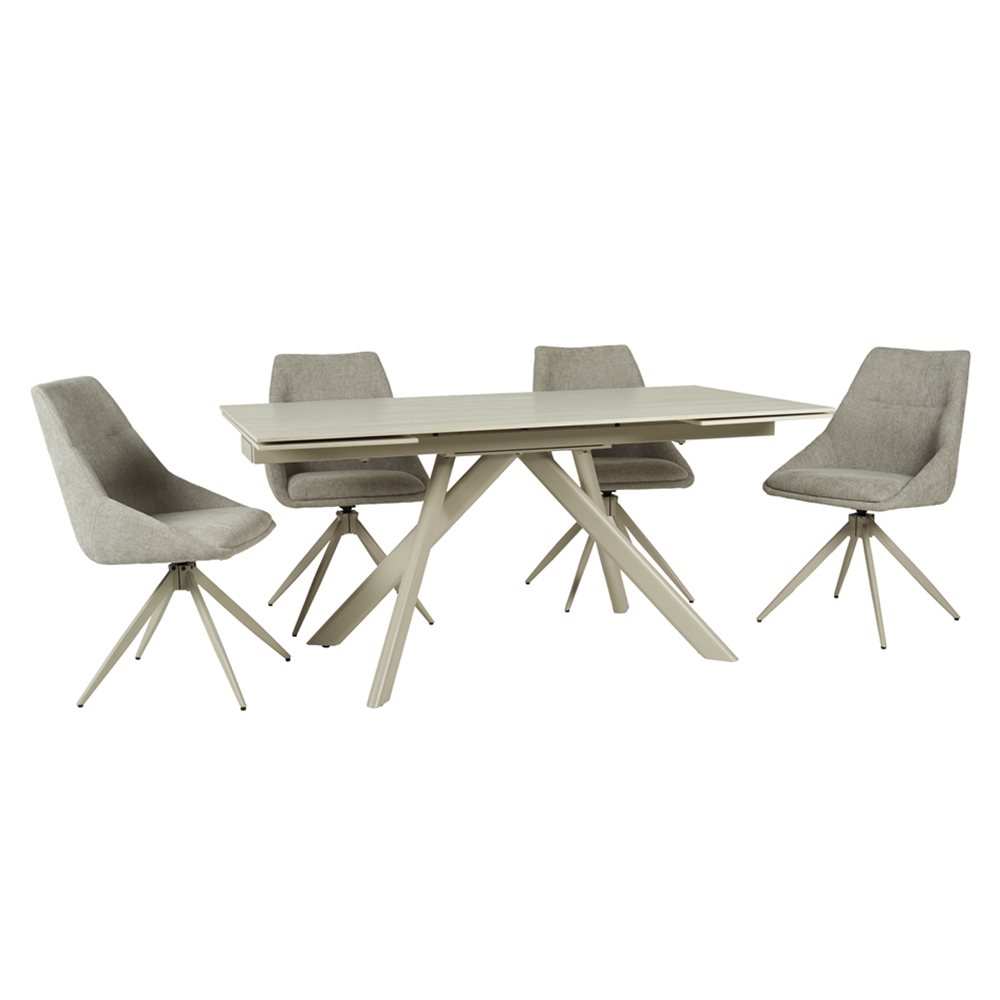Modern Design Beautiful Extendable Table Ceramic Tables Extension Dining Table with Metal Legs