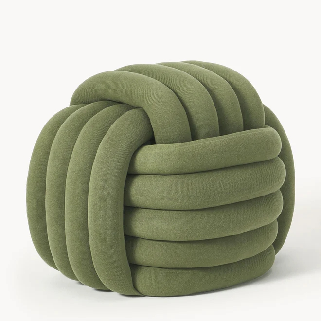 Comfortable Makeup Stool Square Chenille Pouf Upholstered Vanity Footstool Modern Knot Design Ottoman
