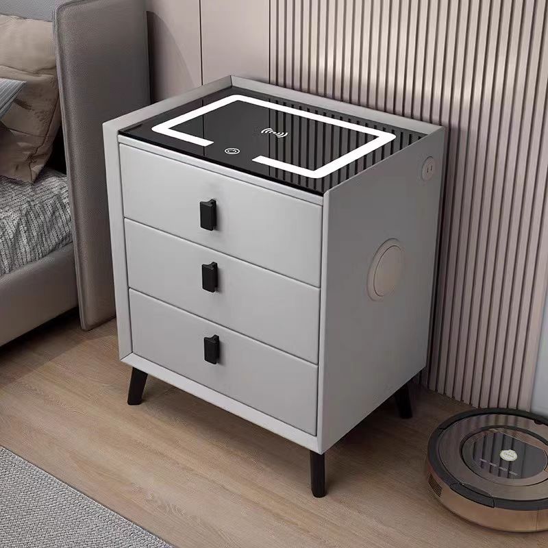 Bestseller Cheap Modern Smart Drawer Bedside Table Furniture Wireless USB Charging