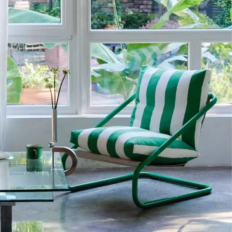 Luxury Cheap Nordic Modern Metal Fabric Sofa Sets Armchair Wing Waiting Lounge Accent Furniture Living Room Chairs