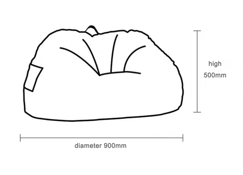 Colorful Custom Kids and Adults Lazy Sofa Round Foldable Single Tatami Round Big Lazy Bean Bag Sofa Chair