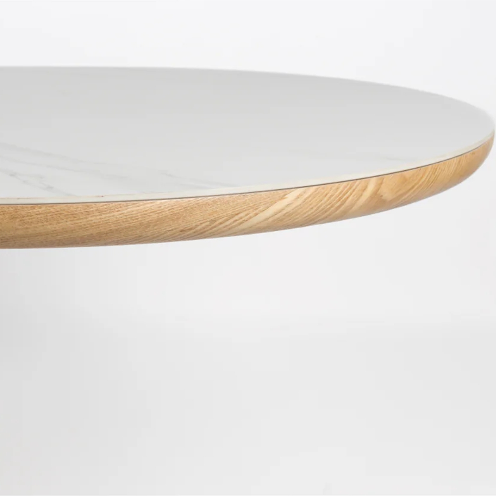 Modern Design Hot Selling Oval Wood Tables MDF Dining Table with Ceramic Top