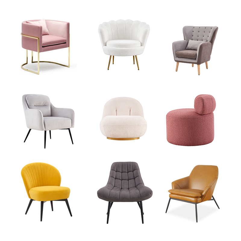 Modern Accent Lounge Sofa Chair Luxury Leather Relax Arm Chair Living Room Chairs