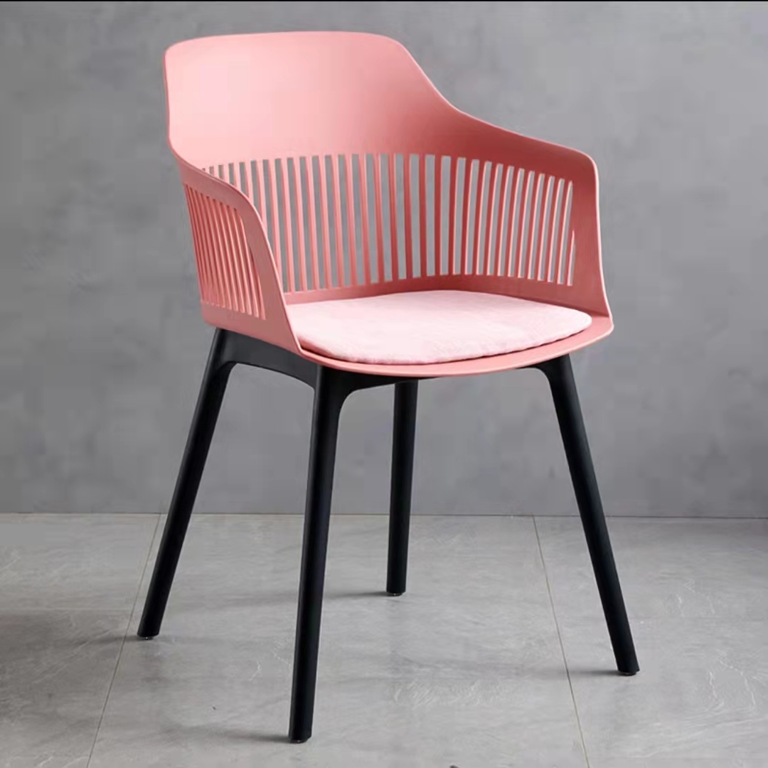 Newest Modern Nordic Design Living Room Dining Chair Soft Fabric Cushion Plastic Dining Chair