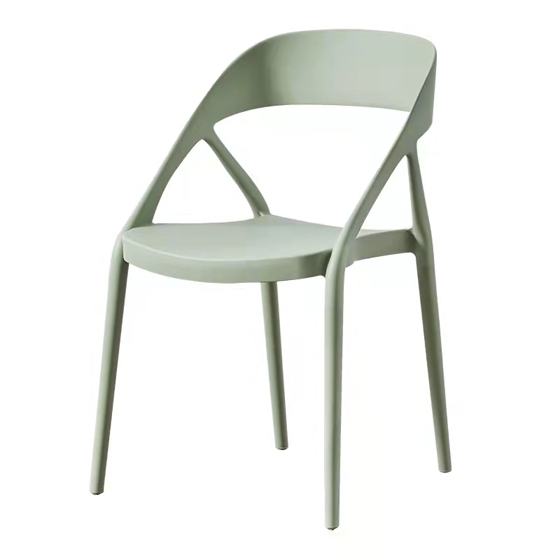 New Design High Back Armrest Plastic Dining Chair Design