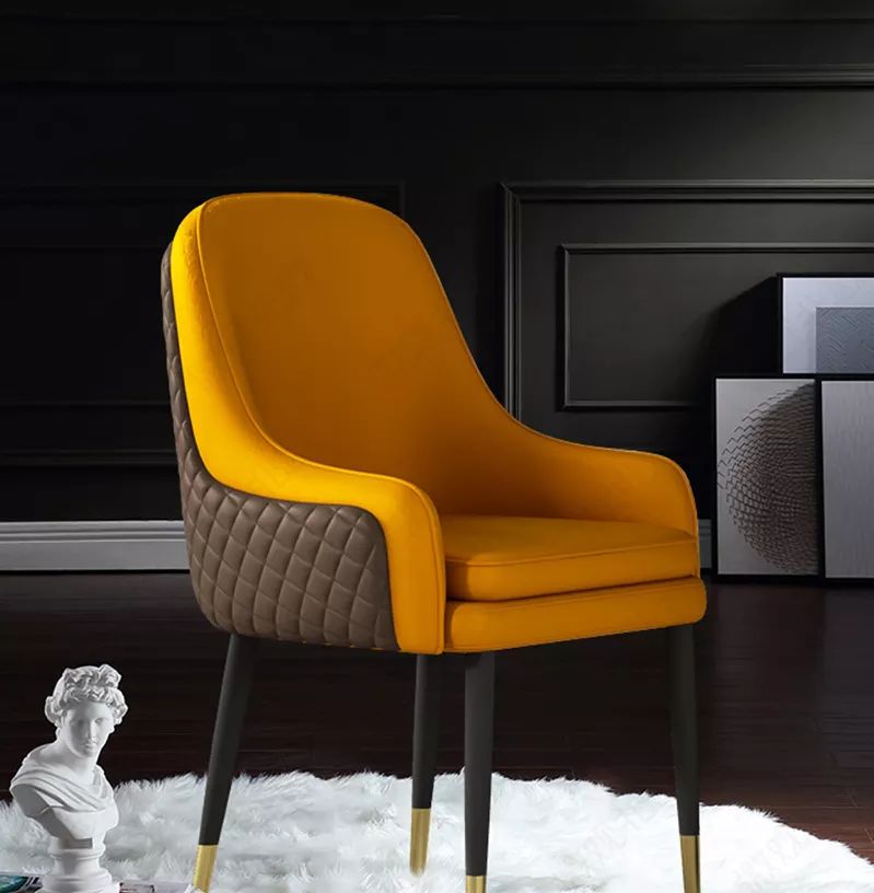 Luxury Contemporary Leather Dinning Solid Wood Chairs Home Modern Pu Leather Dining Chairs