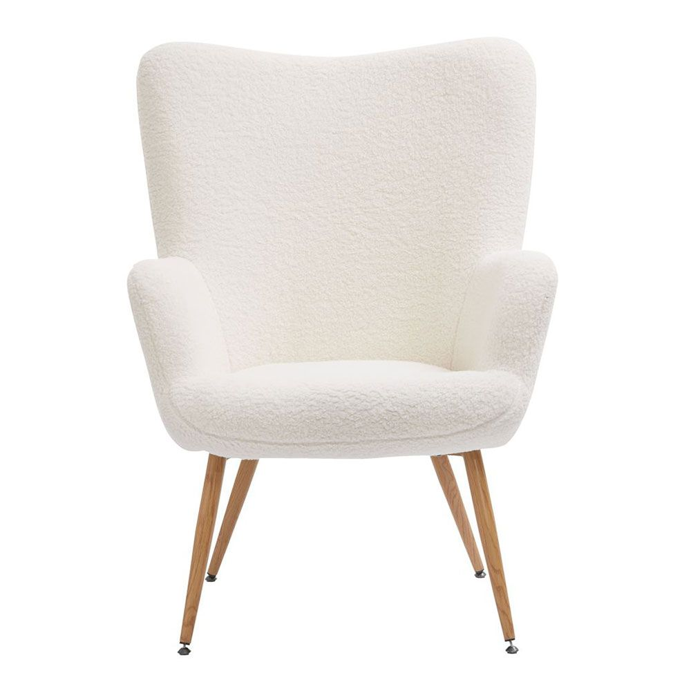 High Quality Modern High Back Teddy Fleece Fabric Accent Chair Armchair