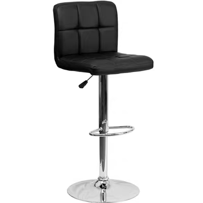 Modern bar Chairs bar Lounge Chairs Metal High Chair Pu Upholstere Adjustable Chromed Footrest Barstool