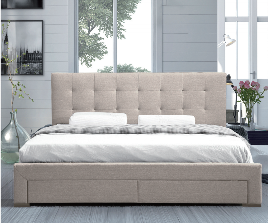 Double Hotel Queen King Size Leather Upholstered Exotic Luxury Italian Design Room Bed Furniture