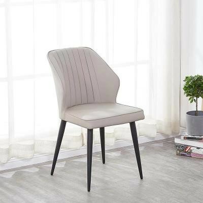 Fine Elegant Nordic Fancy Italian Home Furniture Modern Dining Room Brown Leather Strap Chairs