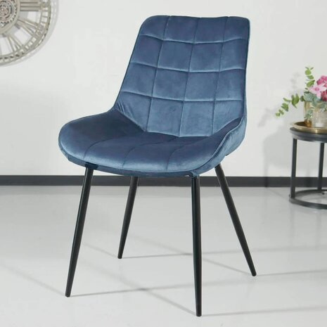 Modern Black Fabric Velvet Interior Decoration Restaurant Dining Chair With Solid Back Foam Cushion Seat