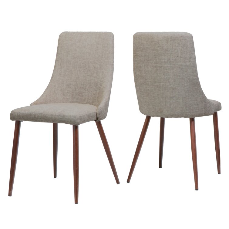 Modern Nordic Restaurant Dining Chair High End Luxury Design Beige Fabric Dining Room Chair