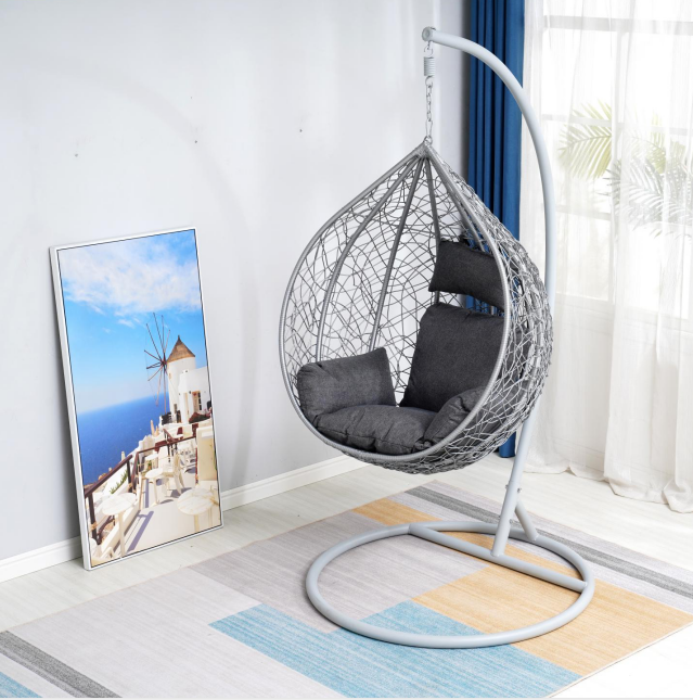 Garden Rattan Swinging Chairs Hanging Egg Chair Modern Wicker Patio Swing Chair