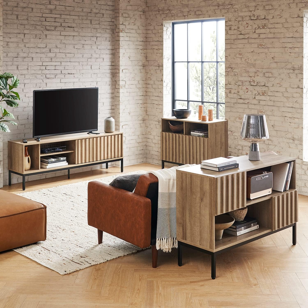 Nordic Style Sideboard Storage Cabinet Modern Design Rattan Furniture
