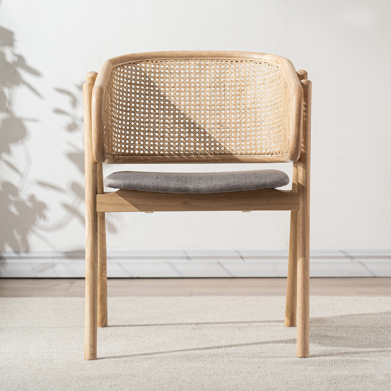  Natural Rattan Cafe Chair With Beech Wood Dinning Chair or Restaurant Rattan Dining Chair